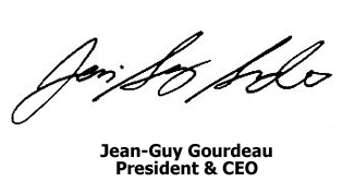 Jean-Guy Gourdeau, President & CEO