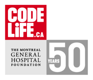 CODE LiFE.ca The Montreal General Hospital Foundation 50 years logo