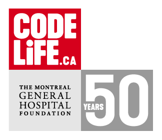 CODE LiFE.ca The Montreal General Hospital Foundation 50 years logo